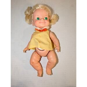 Adorable Ideal Belly Button Vintage Vinyl Baby “Me so silly” Green Eyes 9 in